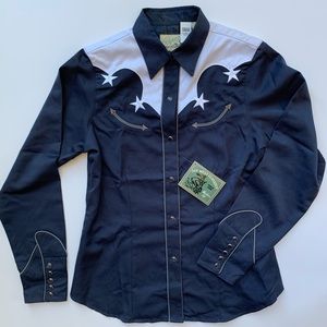 NWT Roper Western Rodeo Stars Shirt